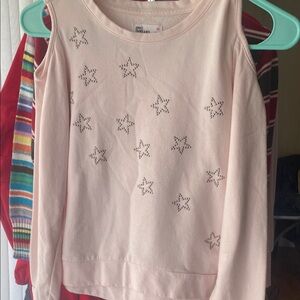 Epic Threads Light Pink Star-Patterned Kids Sweatshirt